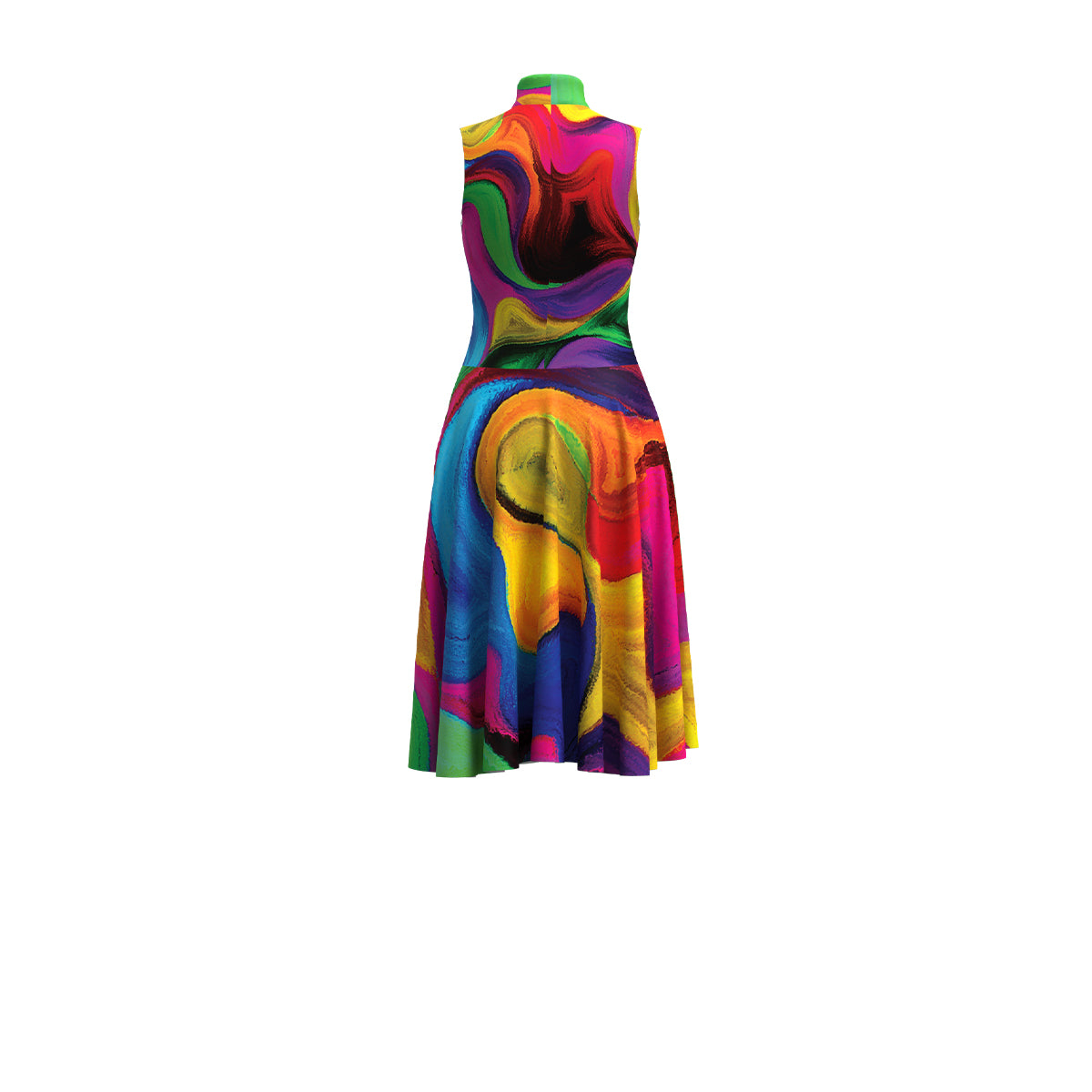 Wavy Rainbow Figure Dress