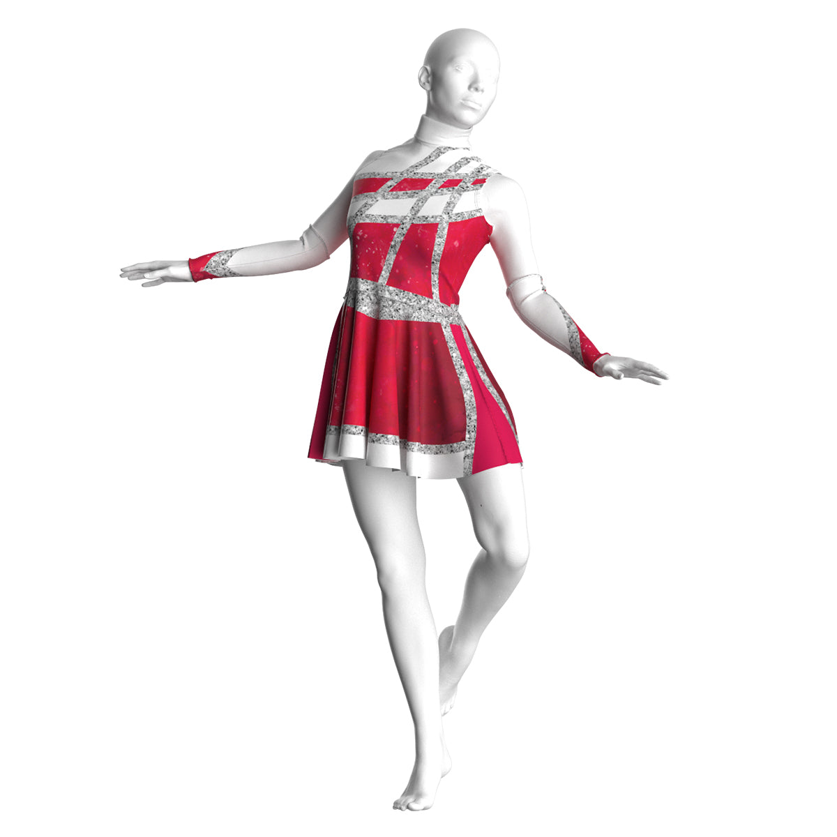 Silver and Scarlet Dress