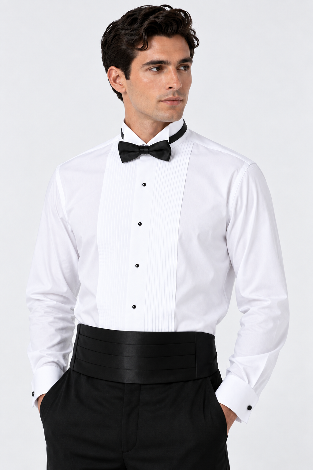 Tuxedo Shirt with Wing Collar - Style MG703