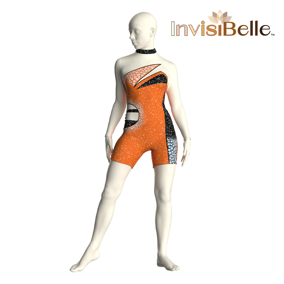 InvisiBelle Orange Spark Unitard
