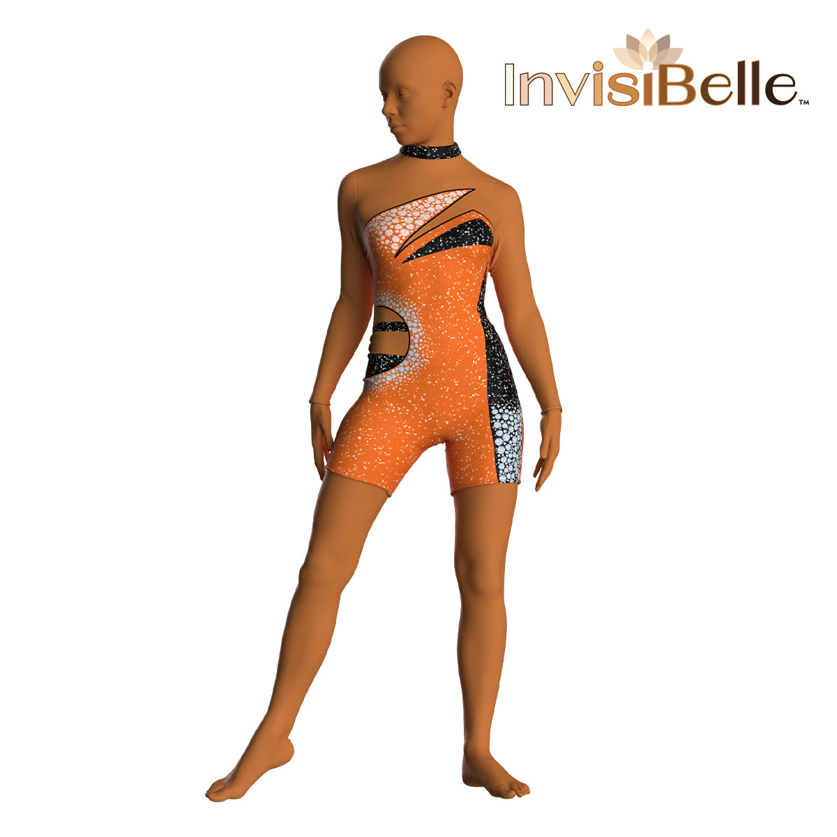 InvisiBelle Orange Spark Unitard