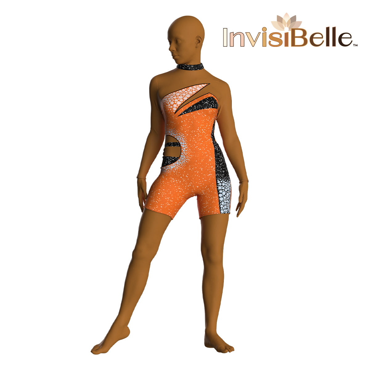 InvisiBelle Orange Spark Unitard