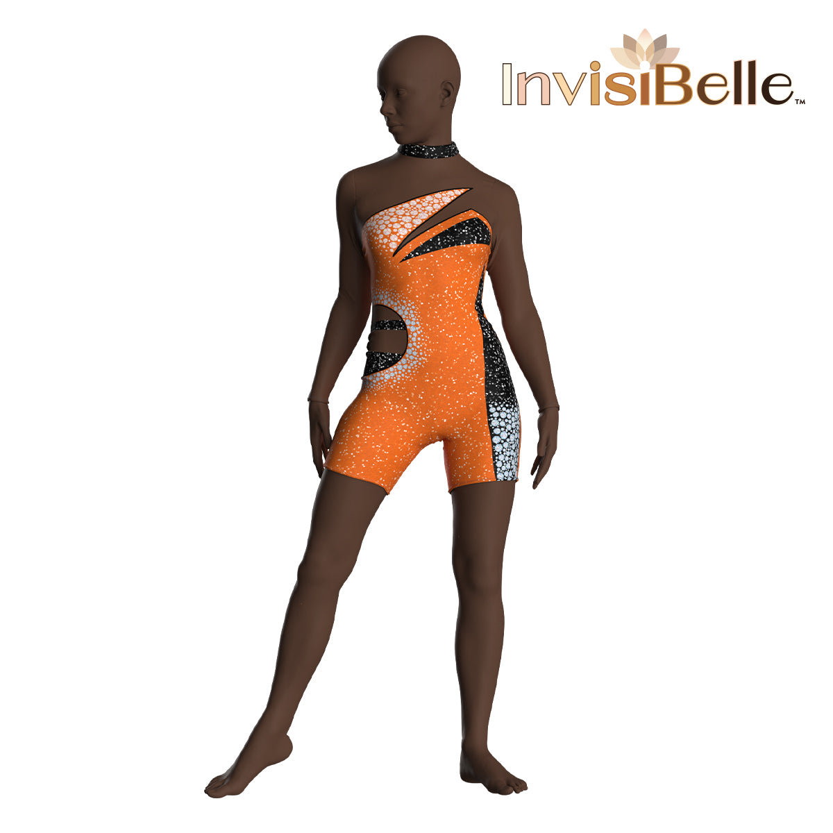 InvisiBelle Orange Spark Unitard