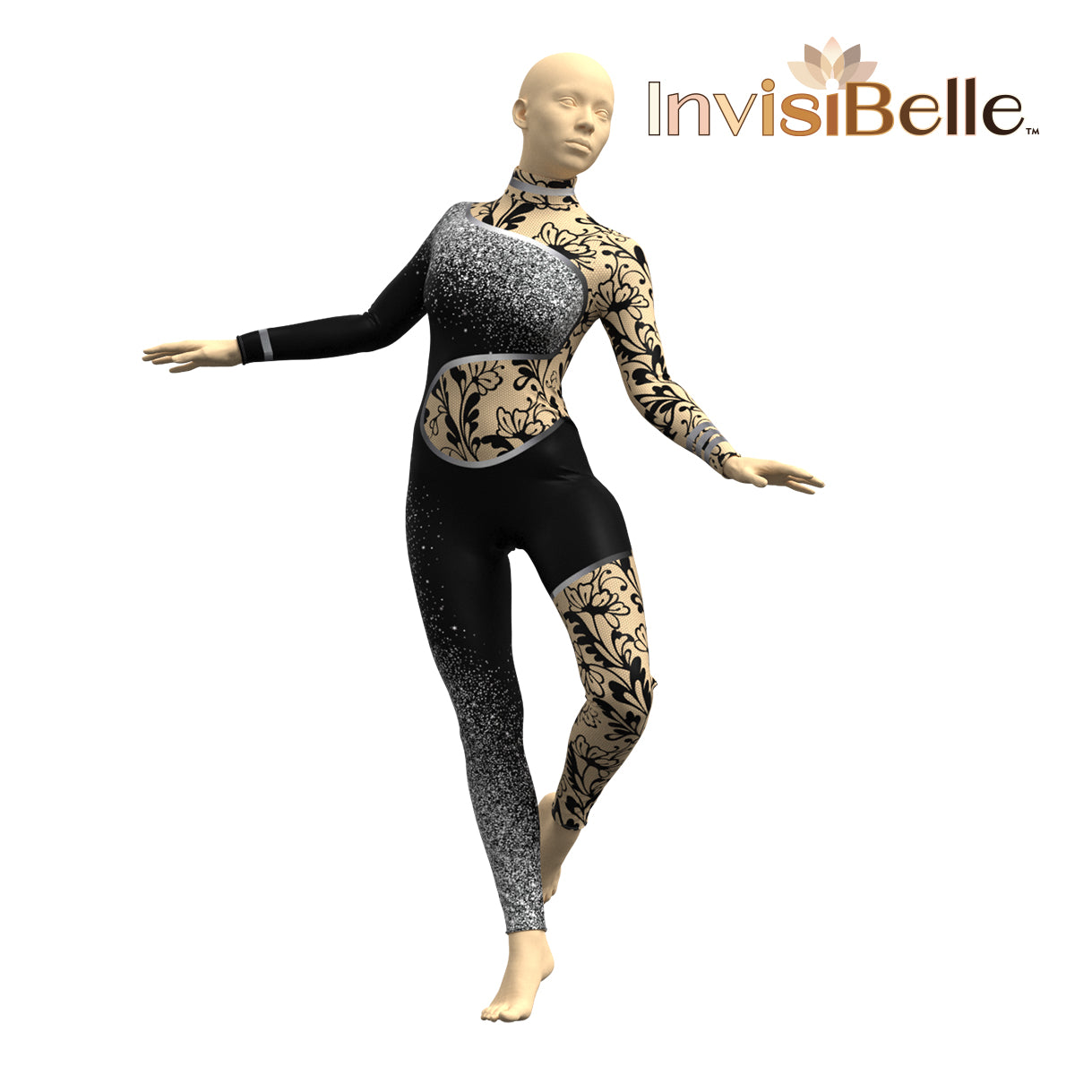 InvisiBelle Silver Filigree Unitard