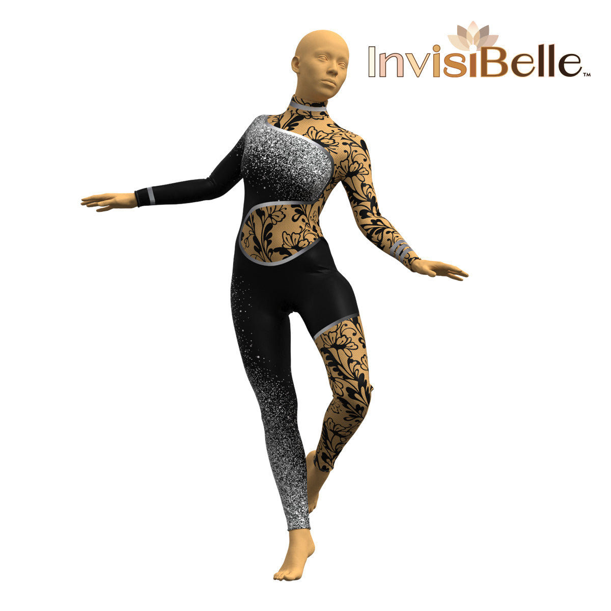 InvisiBelle Silver Filigree Unitard