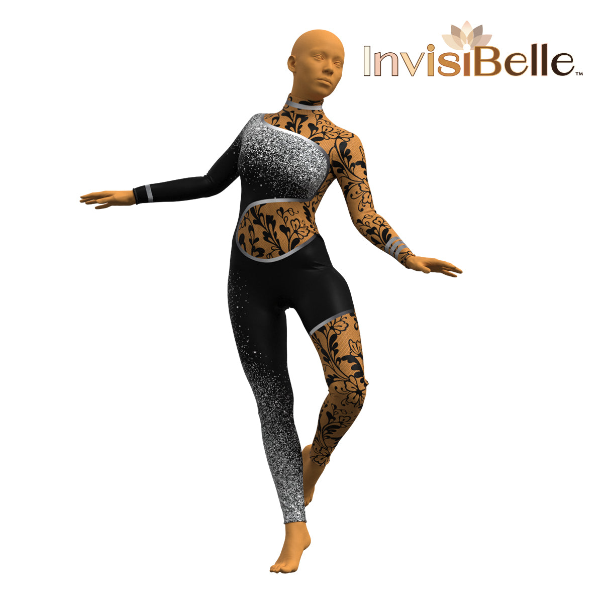 InvisiBelle Silver Filigree Unitard