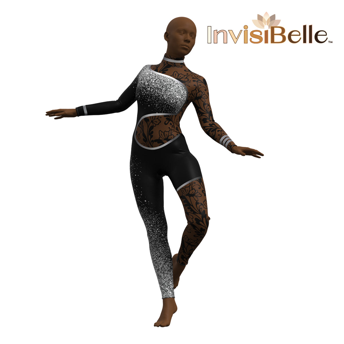 InvisiBelle Silver Filigree Unitard