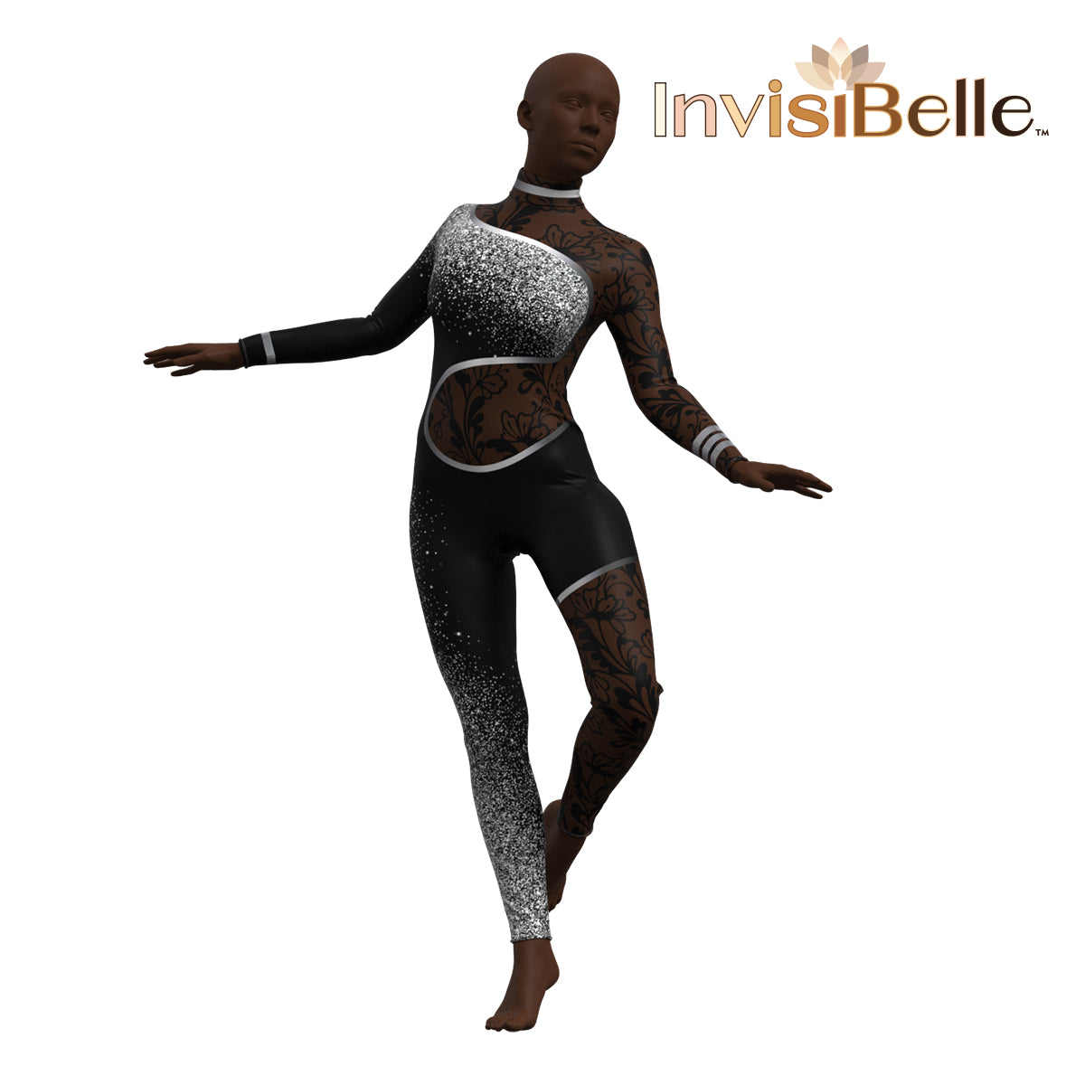 InvisiBelle Silver Filigree Unitard