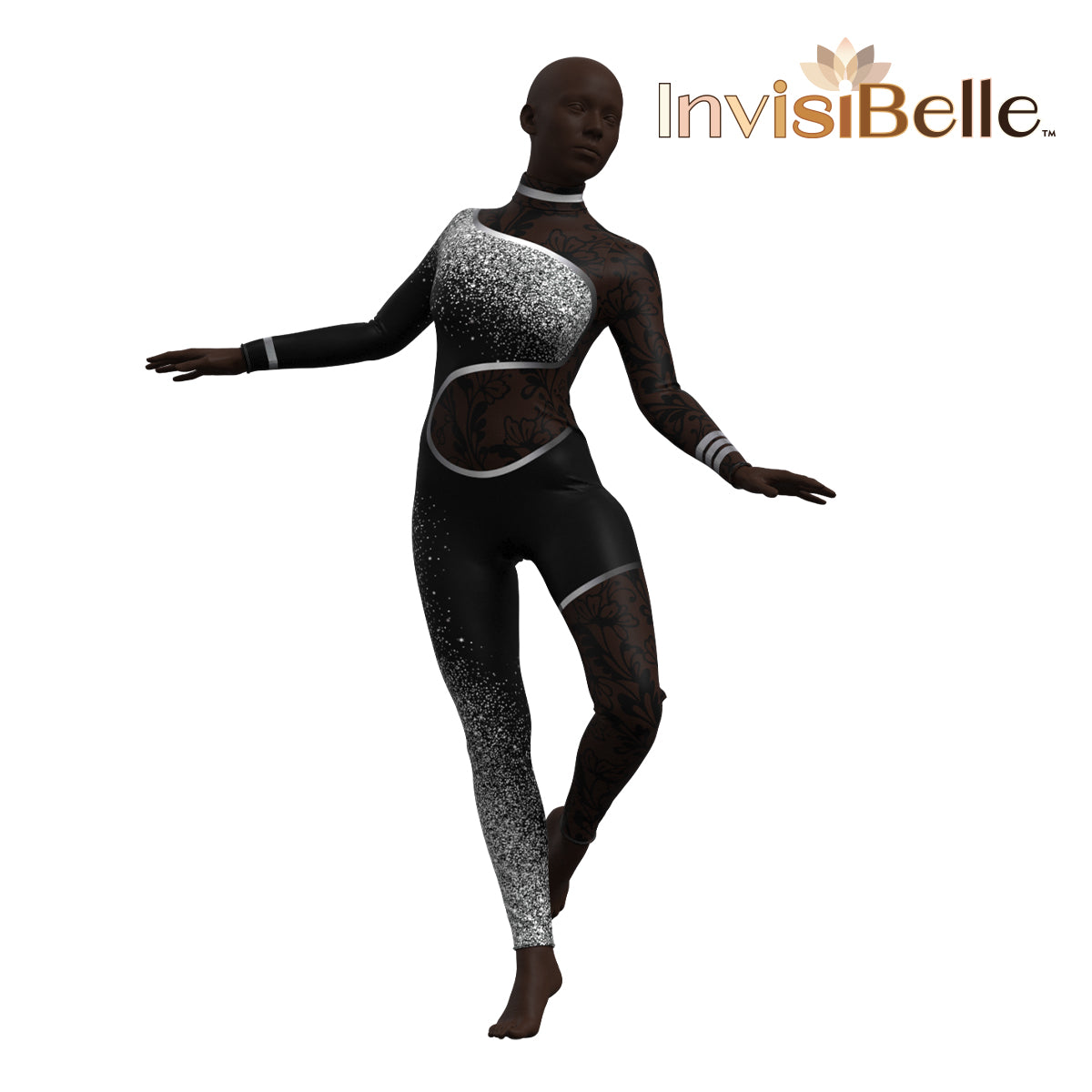 InvisiBelle Silver Filigree Unitard