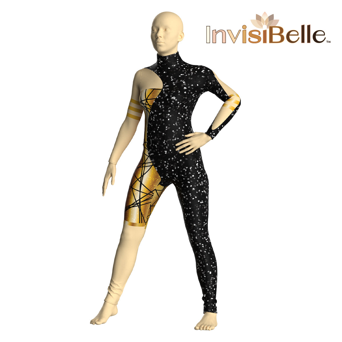 InvisiBelle Obsidian Gold Unitard