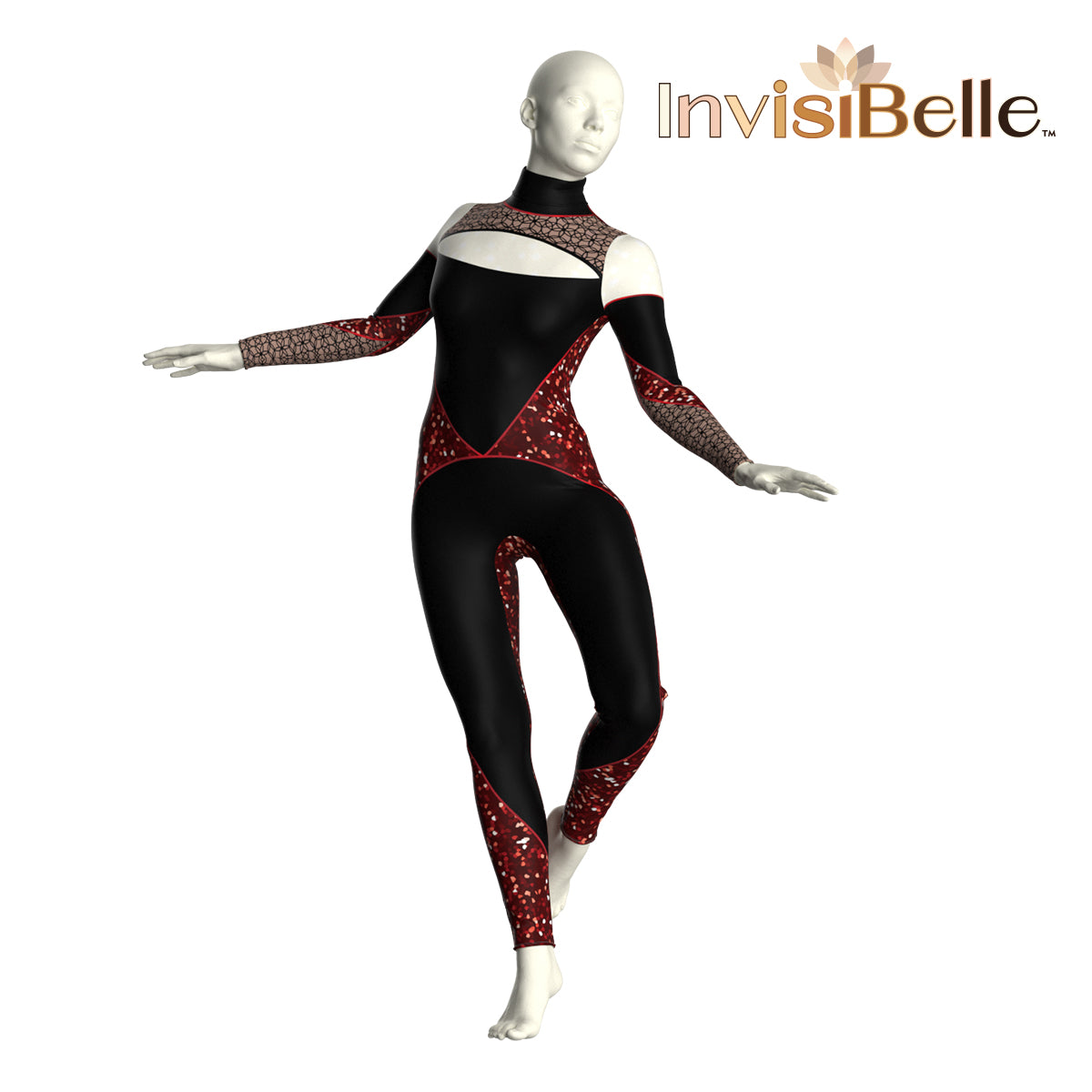 InvisiBelle Red Lace Unitard