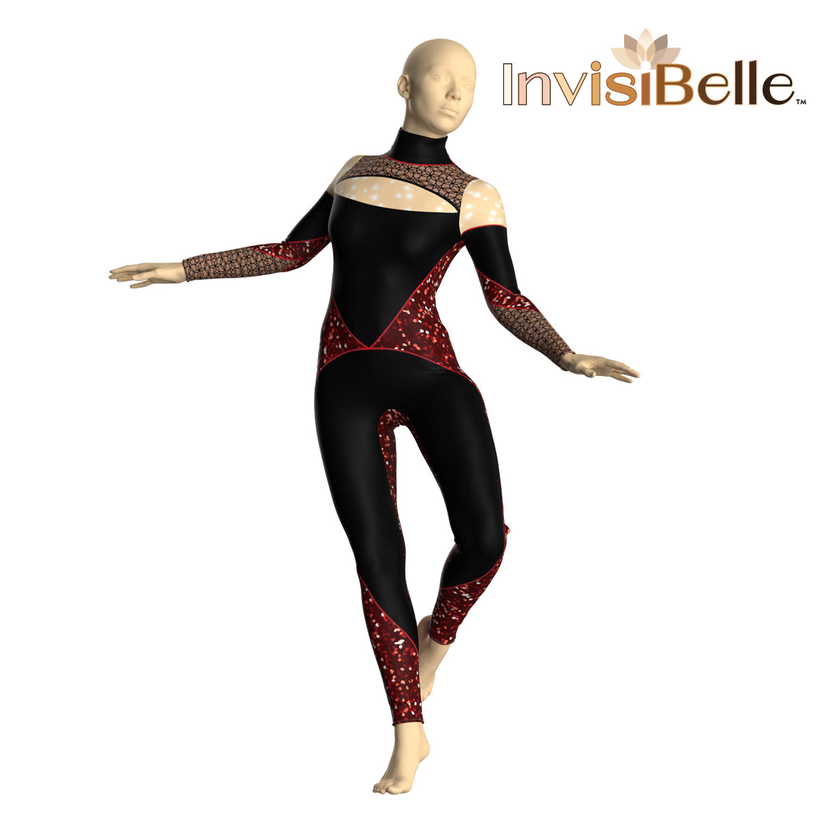 InvisiBelle Red Lace Unitard