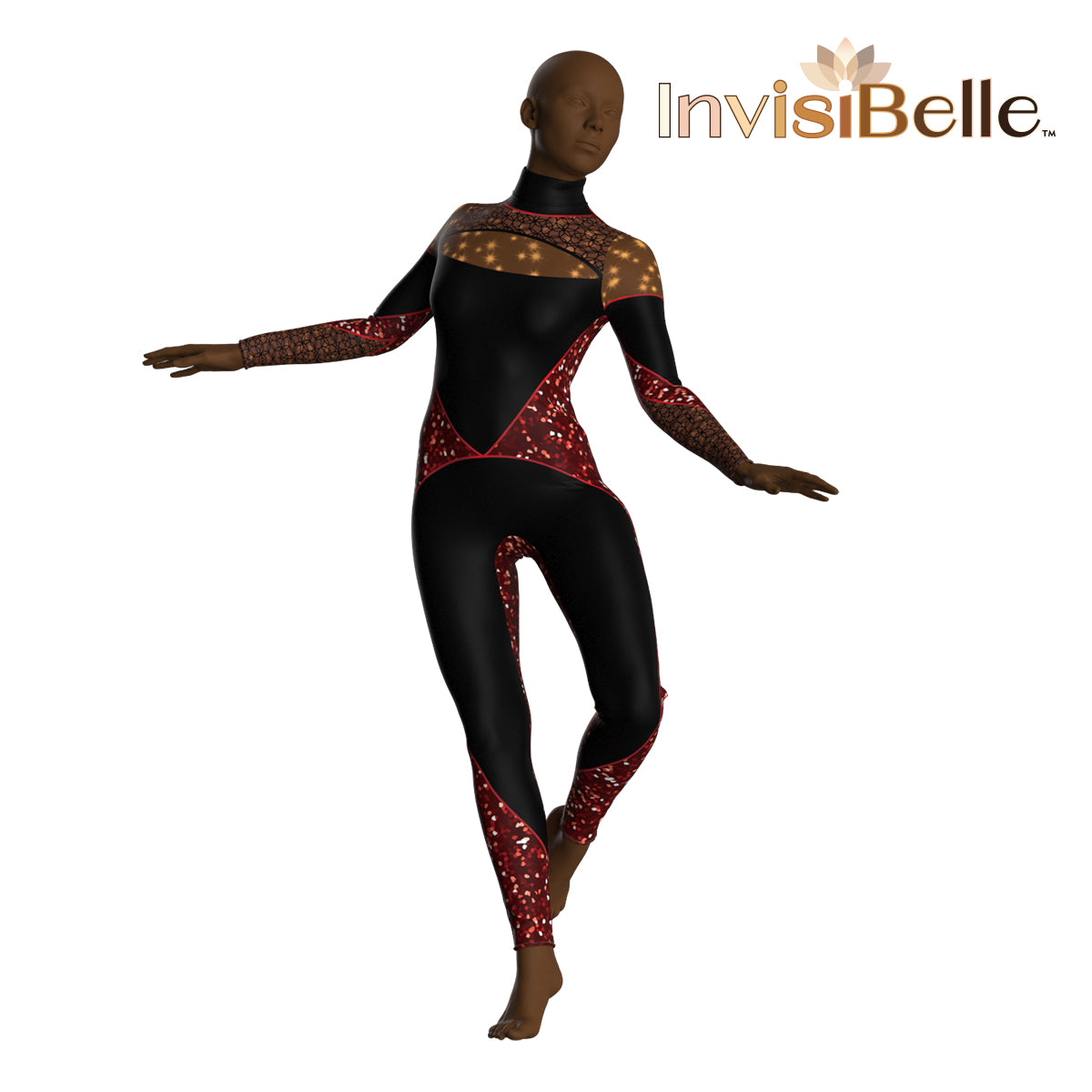 InvisiBelle Red Lace Unitard