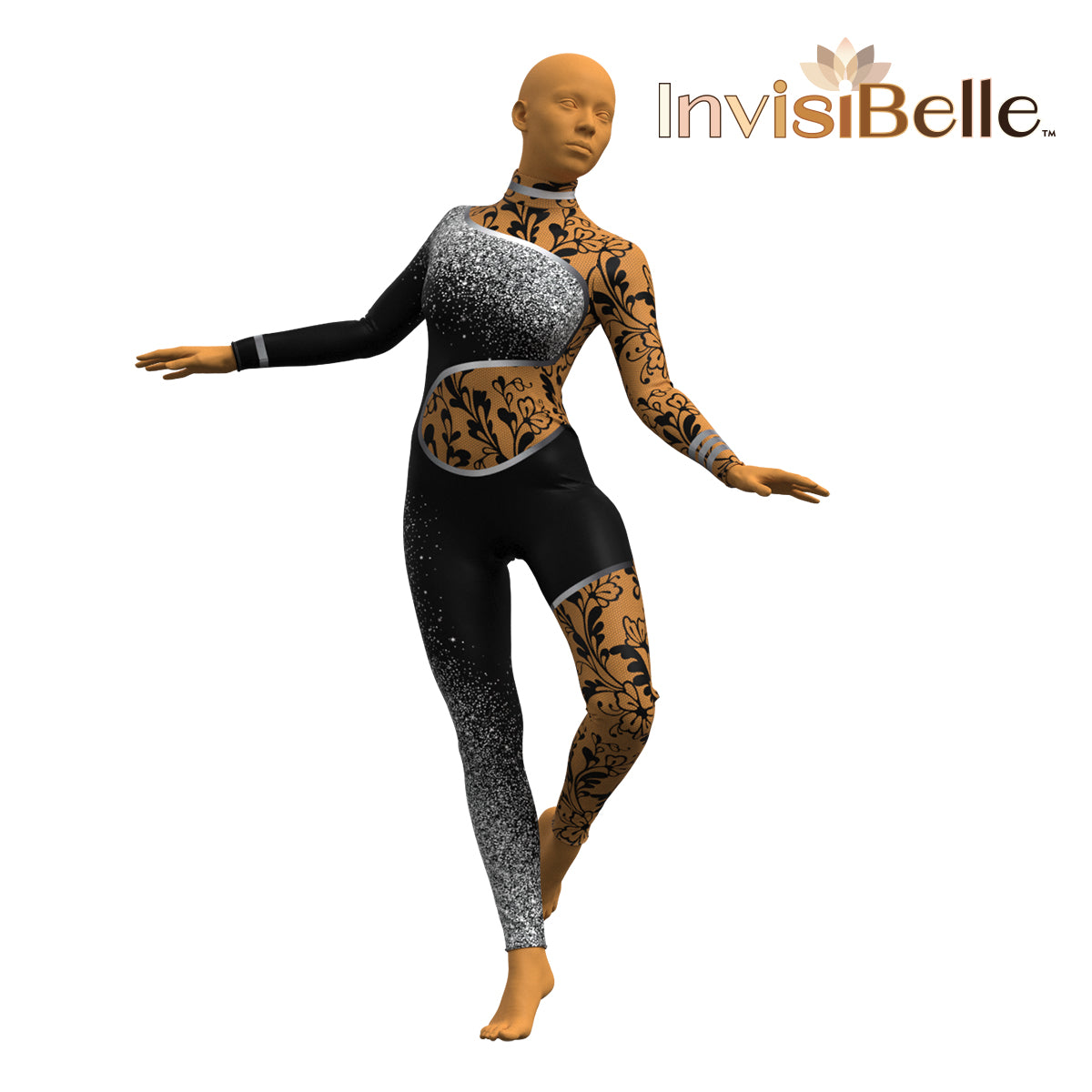 InvisiBelle Silver Filigree Unitard