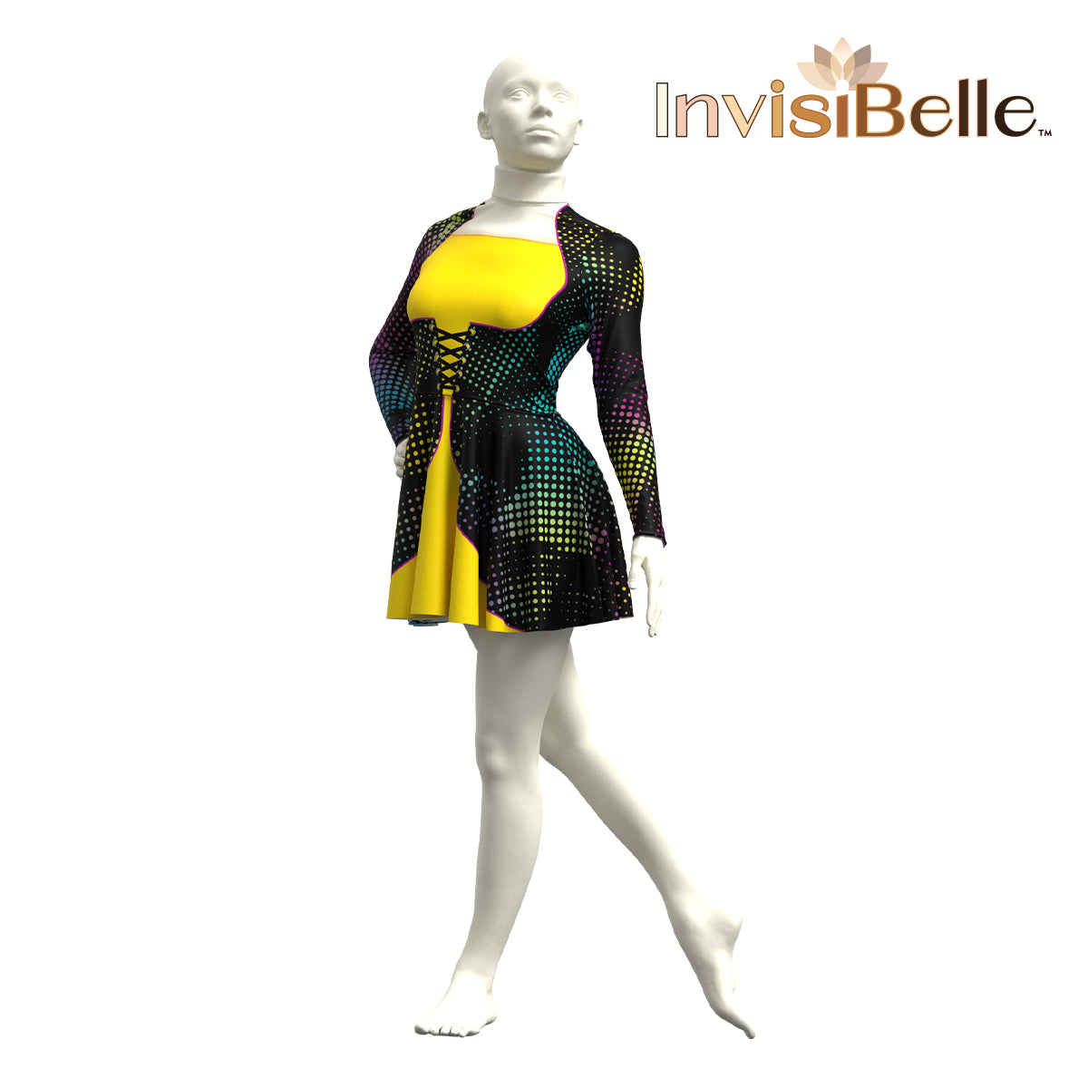 InvisiBelle Rainbow Halftone Dress