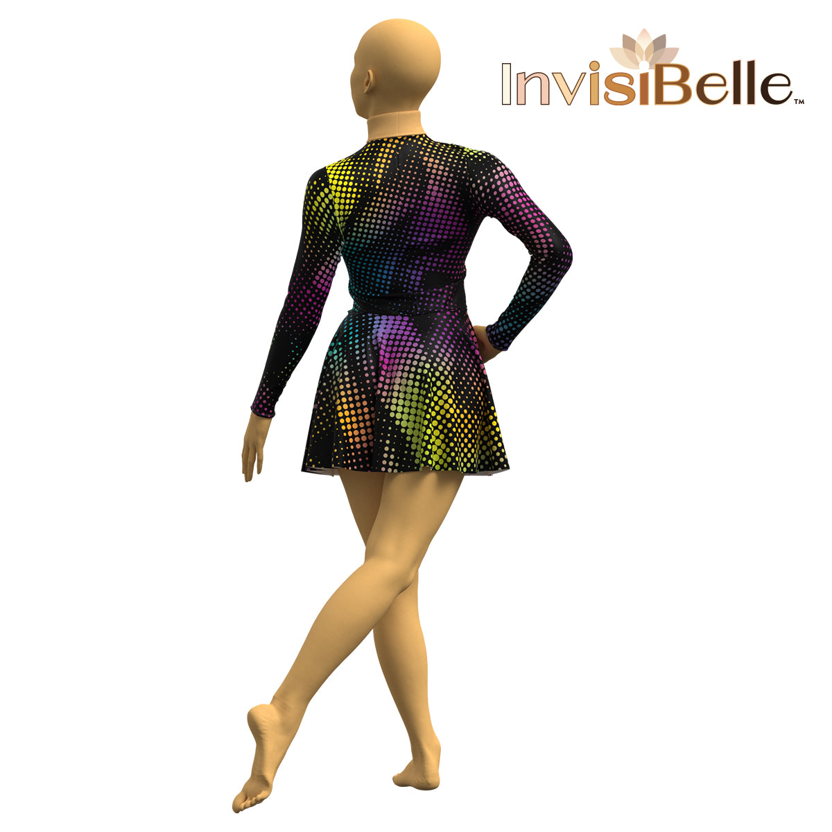 InvisiBelle Rainbow Halftone Dress