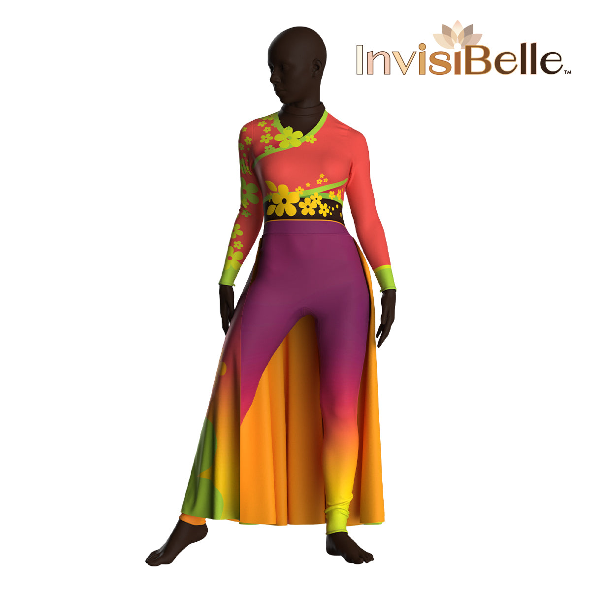 InvisiBelle Retro Flowers Unitard