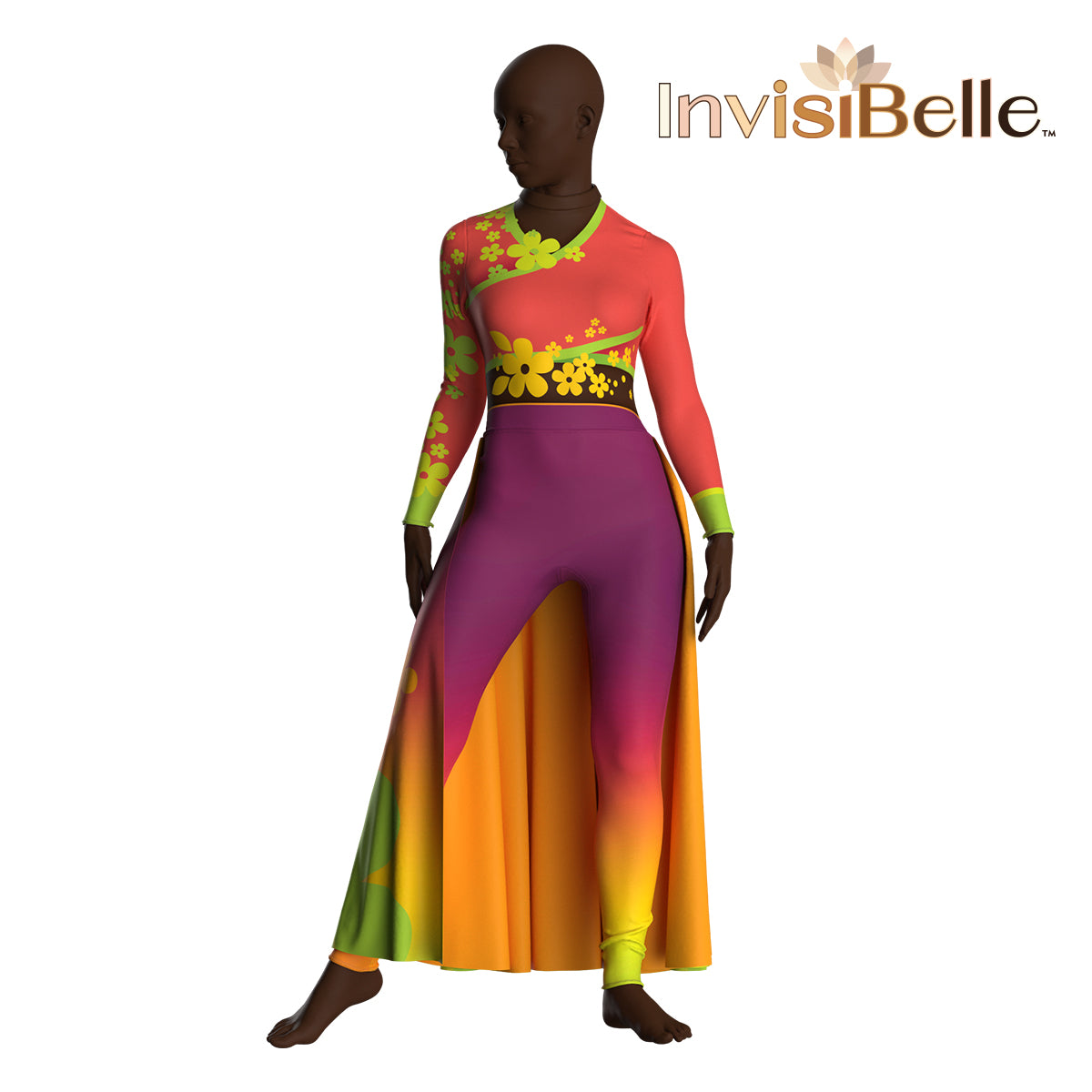 InvisiBelle Retro Flowers Unitard