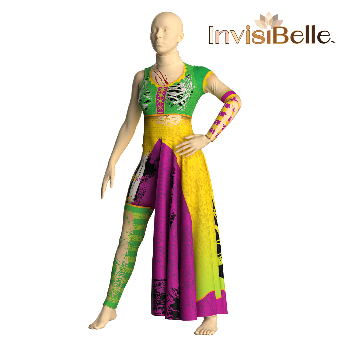 InvisiBelle Zombie Clown Unitard