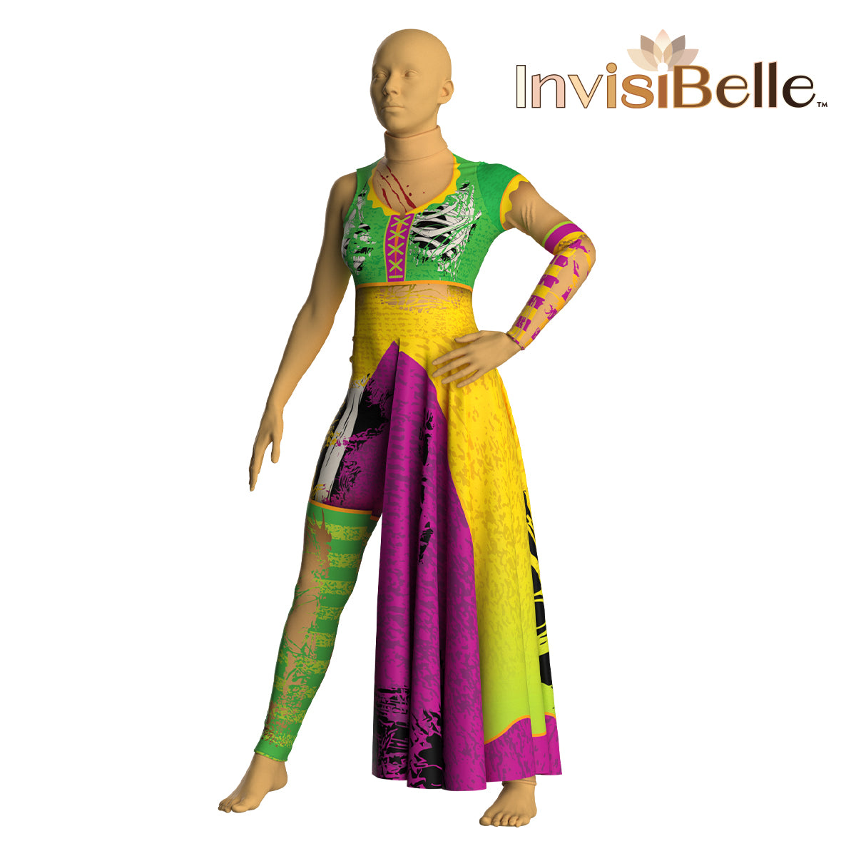 InvisiBelle Zombie Clown Unitard