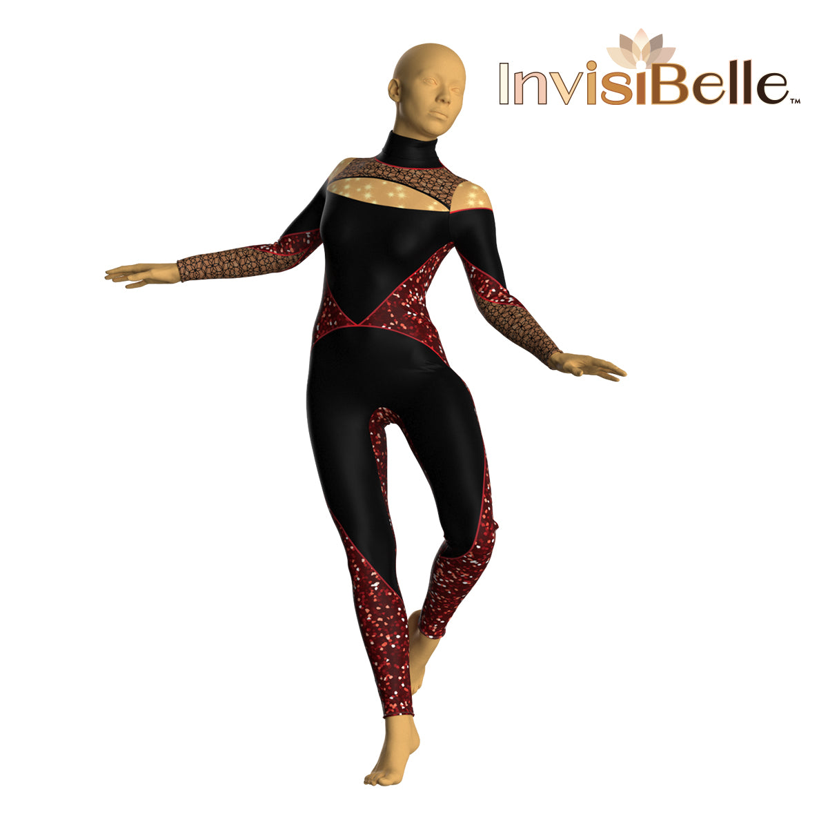 InvisiBelle Red Lace Unitard