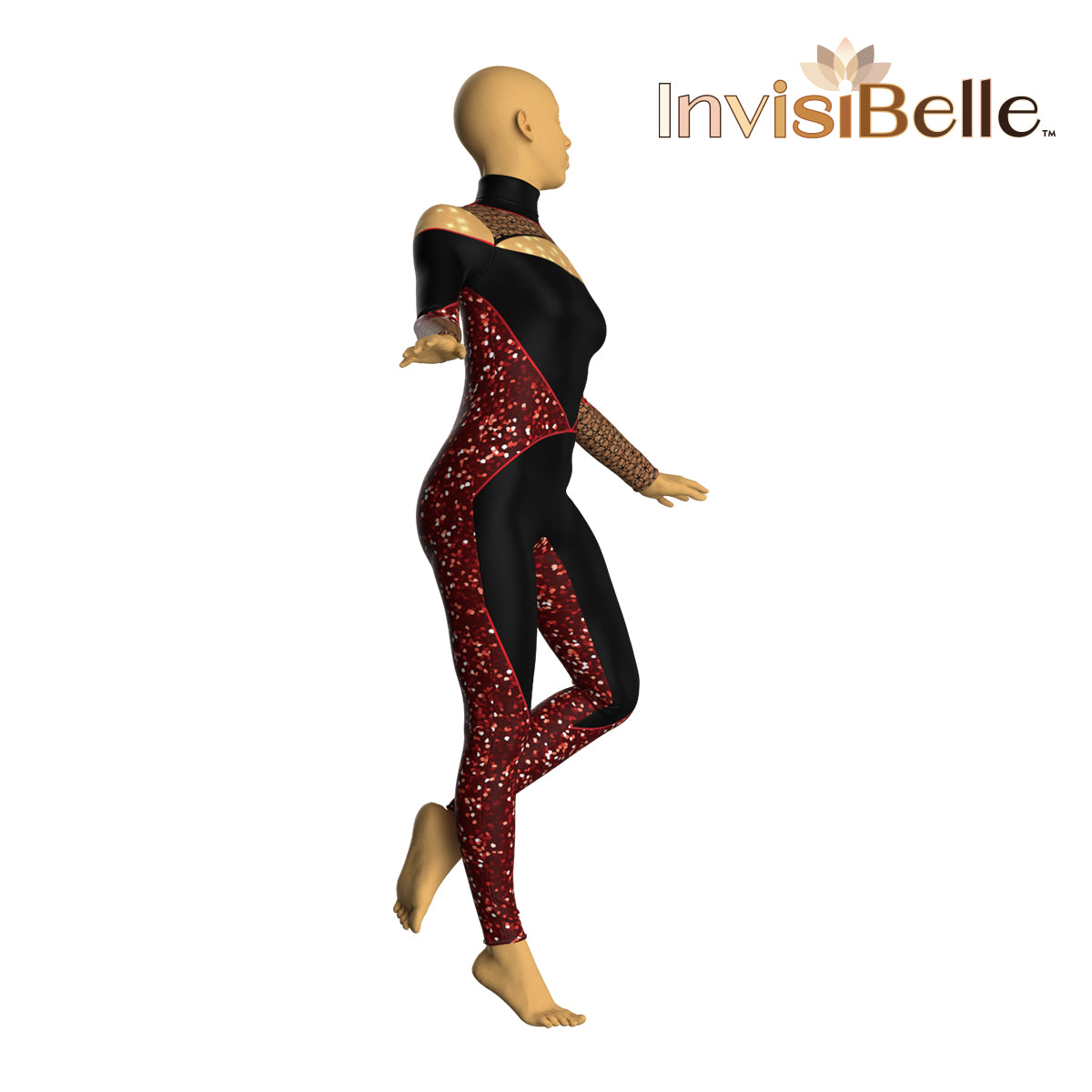 InvisiBelle Red Lace Unitard