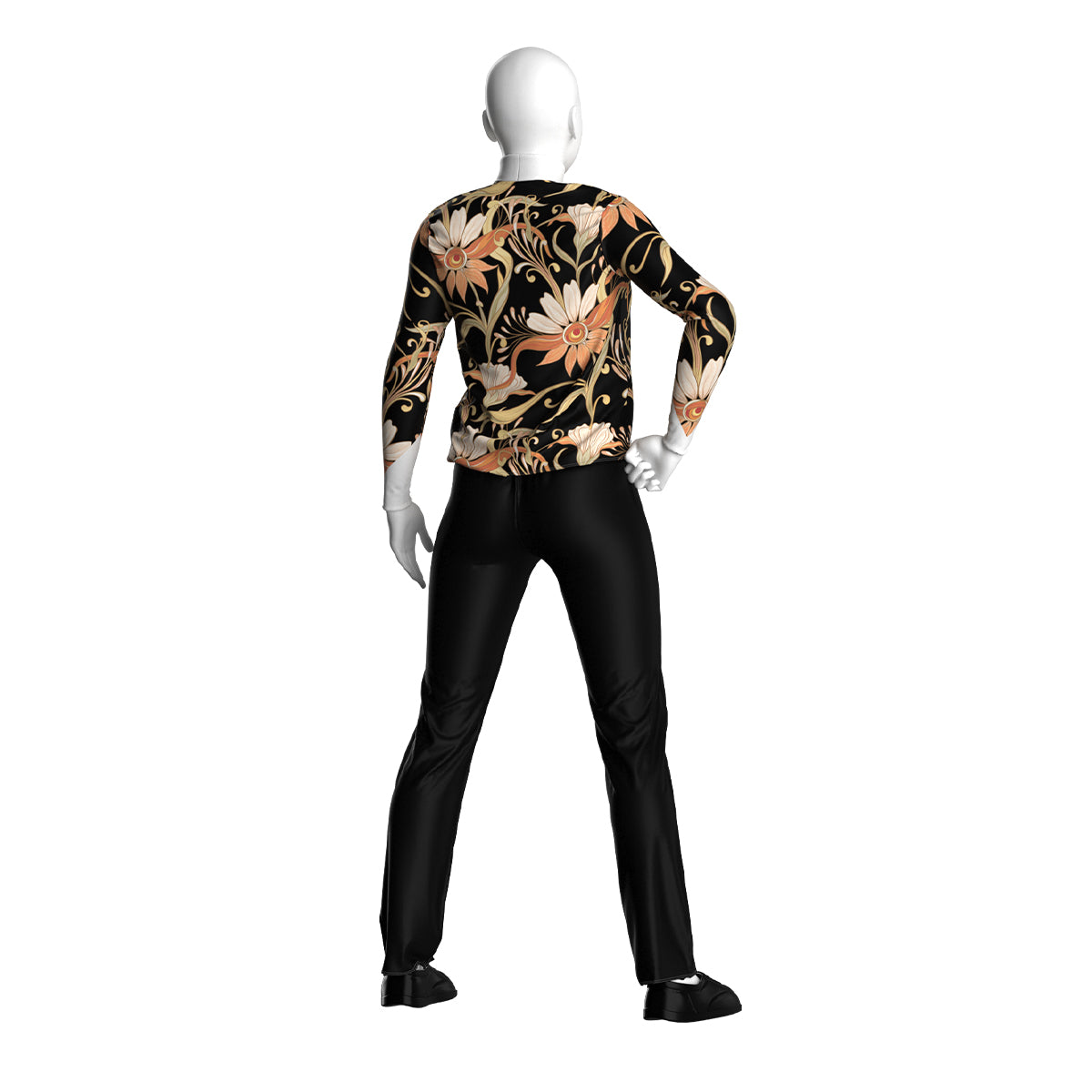 Regal Floral Pattern Basic Performance Top
