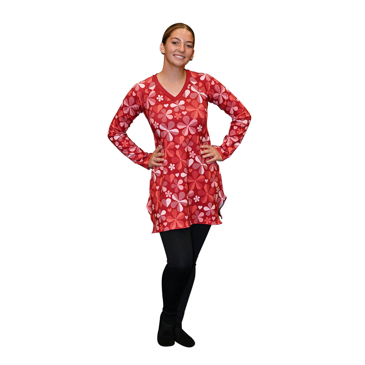 Groovy Red Flowers Dress