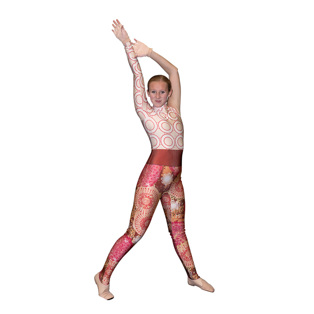 Red Pattern Power Unitard