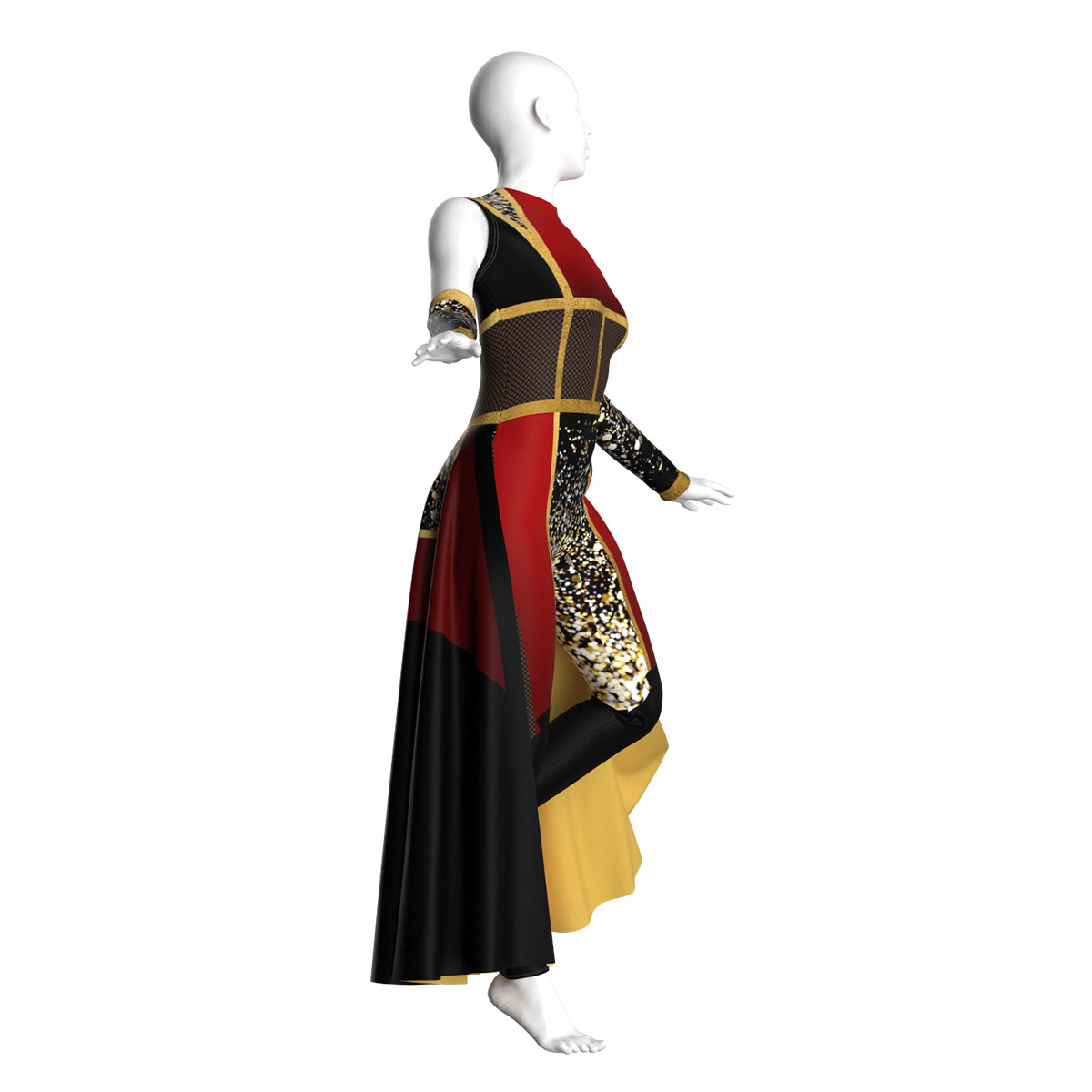 Crimson and Gold Unitard