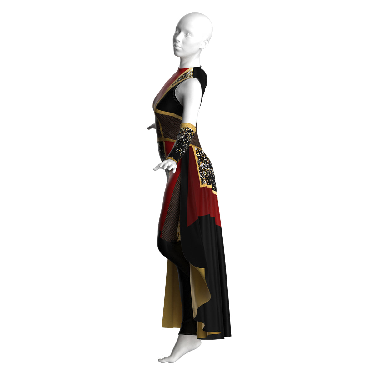 Crimson and Gold Unitard