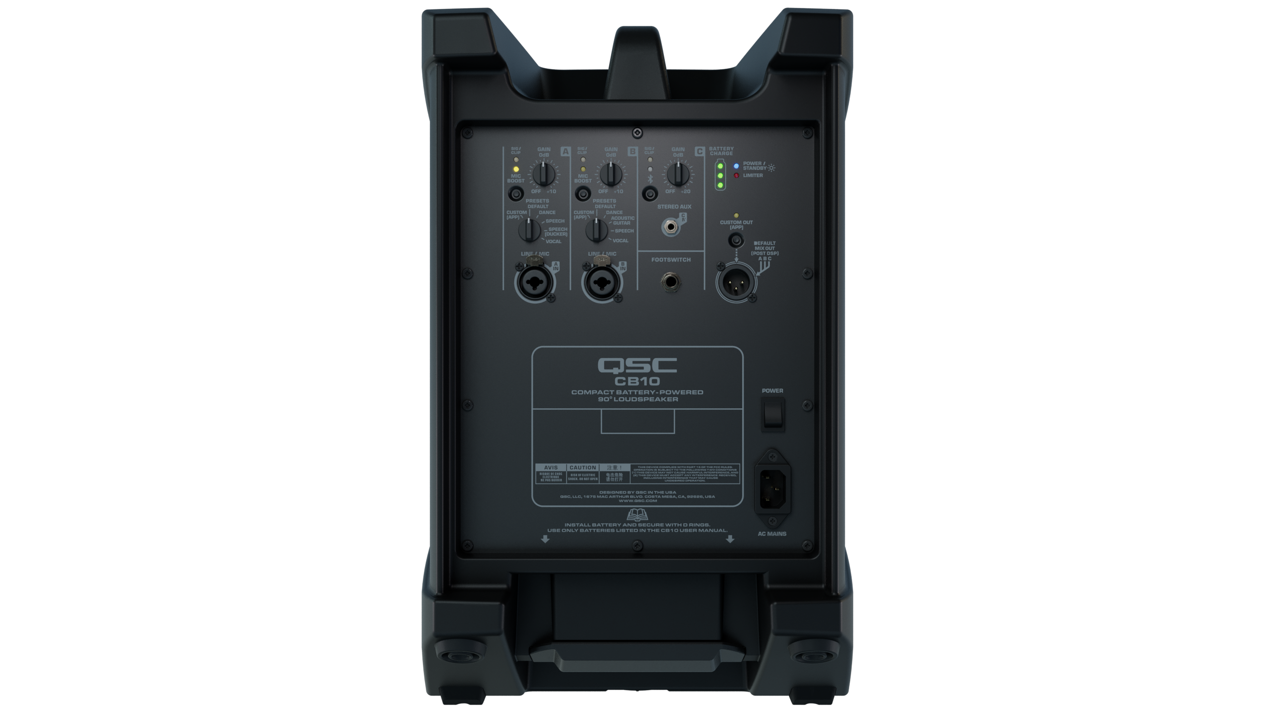 QSC CB10 Battery-Powered 10" Portable Loudspeaker