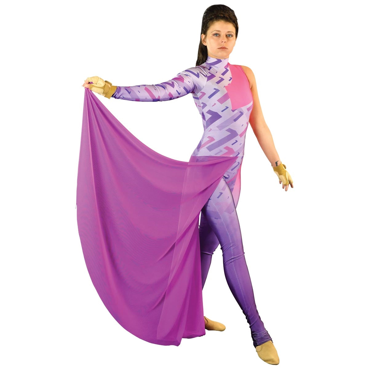Purple color guard costume